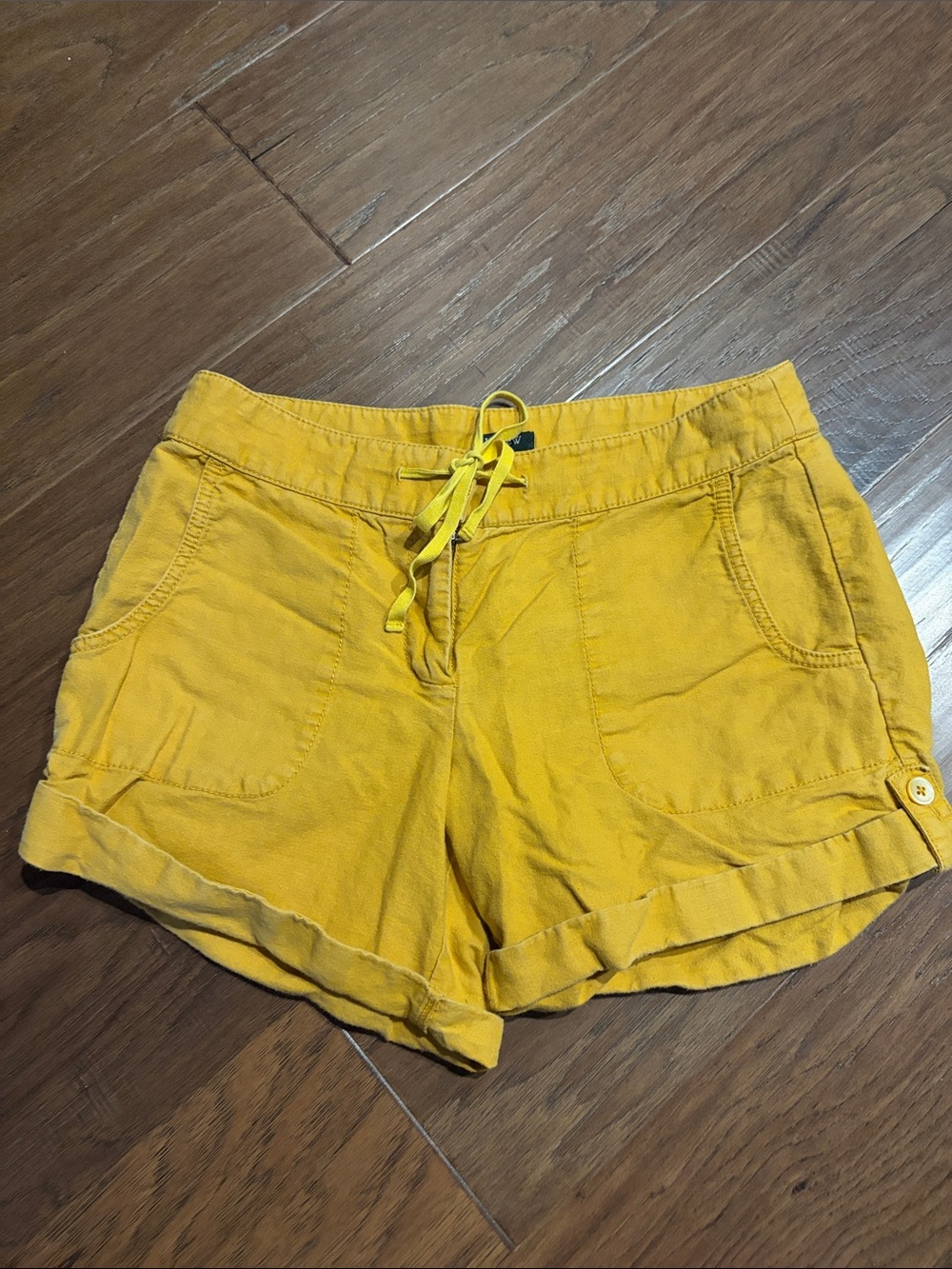 J. Crew Women's Yellow Drawstring Athletic Shorts